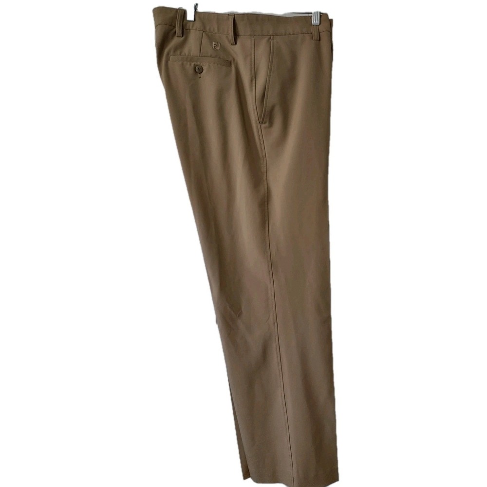 FootJoy Golf Pants Men's W38xL30 Tan Performance Activewear Pockets Logo Stretch